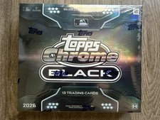 ✅ 2026 Topps Chrome Black Baseball Hobby Box Factory Sealed - IN HAND