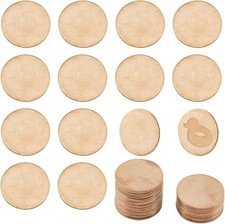30Pcs Brass Stamping Blanks, 25Mm 1 Inch Circle Metal Tags Golden Solid Blank C