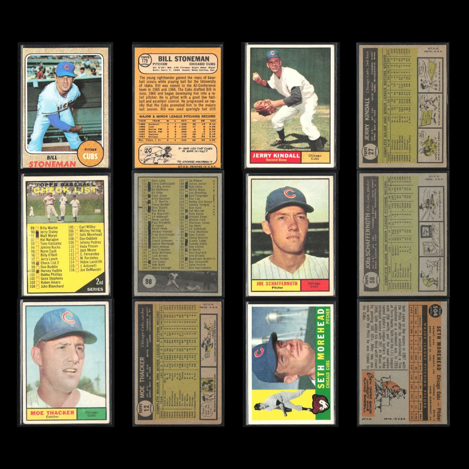 Lote de 50 tarjetas de béisbol de los Chicago Cubs de colección sin duplicados Topps distribuidor a granel en muy buena condición Foto 3 de 4