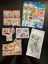 Lisa Frank Cut   Sticker Sheets   2 Bags   2 Coloring Sheets Lot.