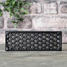 "Honeycomb" 9" x 3" Black Cast Iron Air Brick with Mesh