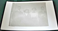 Group of Young family members Real Photo Postcard-Stamp Box-AZO (1904-1918).    