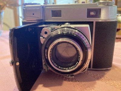 Kodak Retina IIIc Film Camera with Xenon 50mm F:2 Lens, Case, and Strap