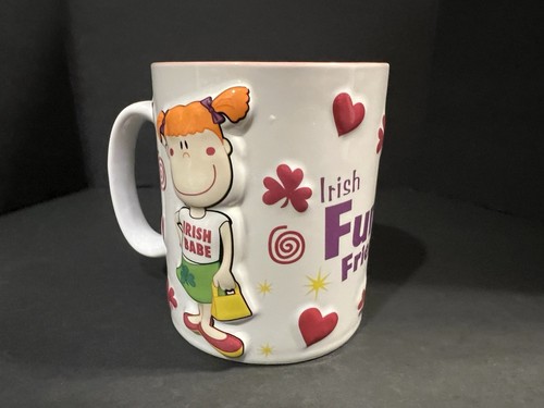 Irish Funky Friends Mug-Irish Babe Embossed Coffee Tea Mug Great Design - Picture 4 of 12