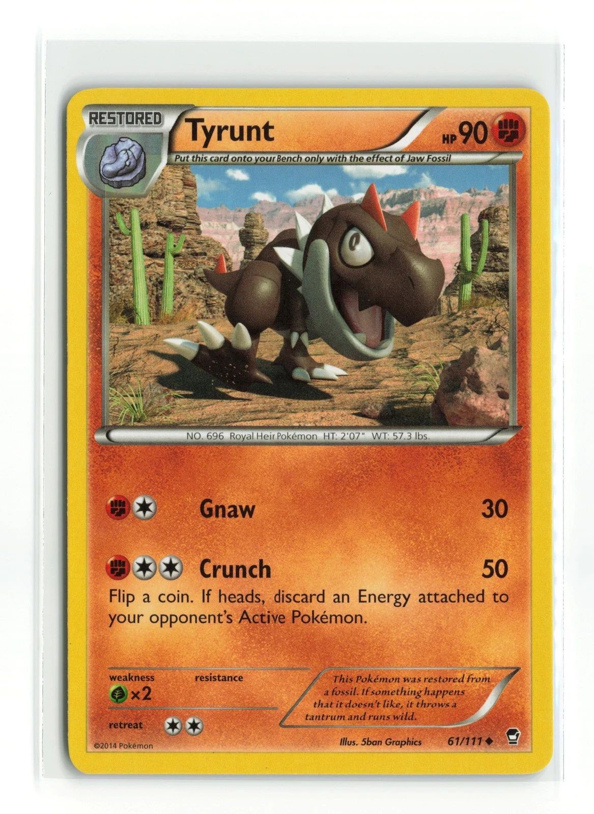 TYRUNT 61/111 FURIOUS FISTS NON HOLO POKEMON TCG LP