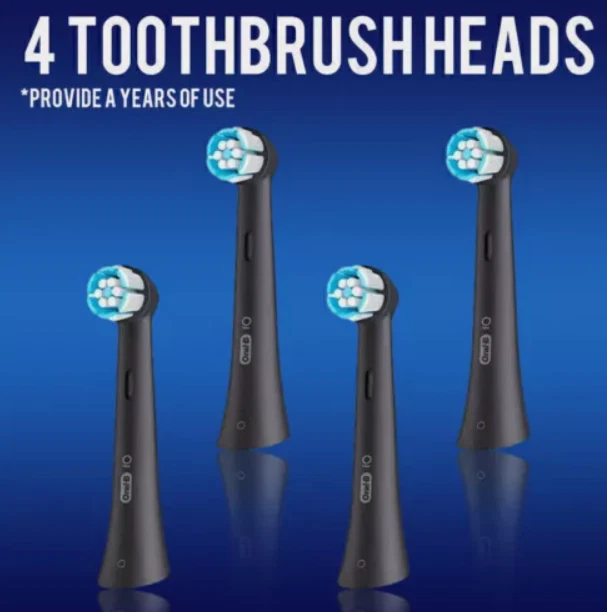 4x Testine Oral-B iO Gentle Nere Ricambi Originali | Compatibili iO Series 4 pz - Imagen 2 de 3