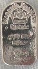 Monarch Precious Metals Hand Poured Tombstone 2 Oz .999 Fine Silver Bar