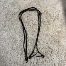 Brown Leather English Horseback Riding Rubber Reins