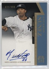 2011 Topps Tier One On the Rise Auto 622/999 Eduardo Nunez #OR-EN Auto 1dm4
