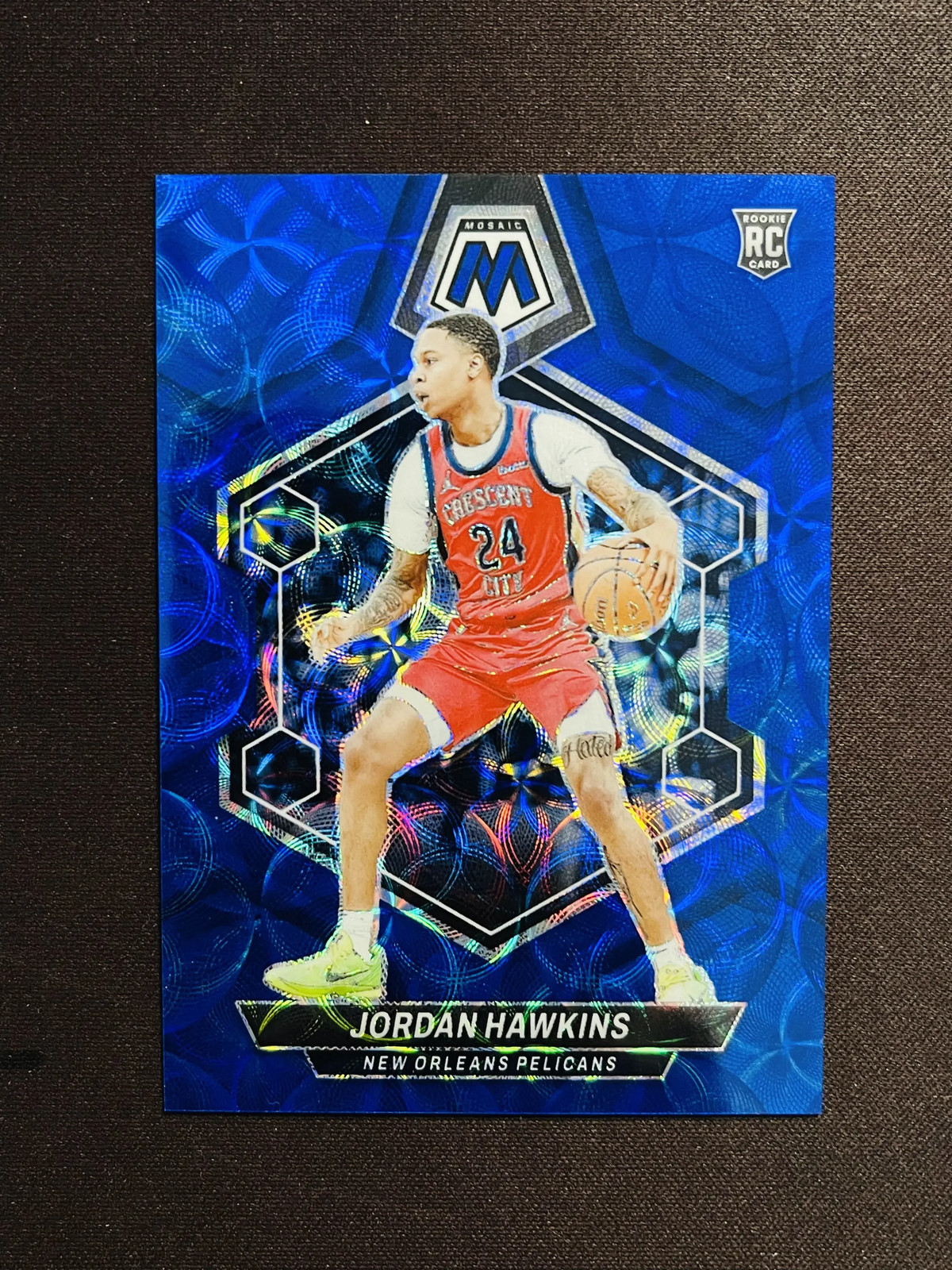 2023-24 Panini Mosaic Jordan Hawkins #243 Blue Scope Prizm 18/25 RC Rookie KM036