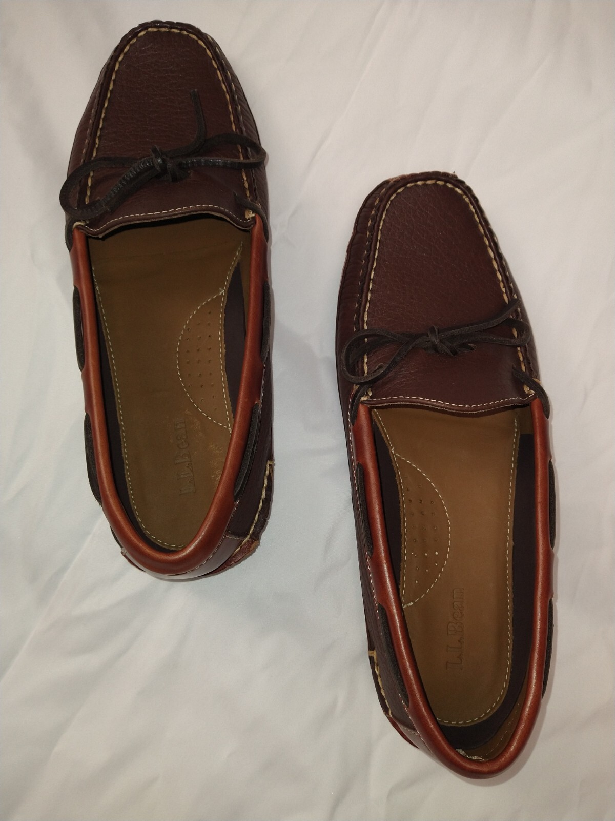 Brand New L.L. Bean Men's Leather DoubleSole Slippers LeatherLined 10
