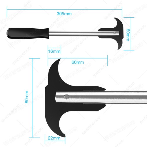 Extractor de sellos de aceite herramienta de mano removedor de 12" sellos de grasa de aceite 2 puntas de tamaño herramienta automática 1 pieza - Imagen 5 de 12