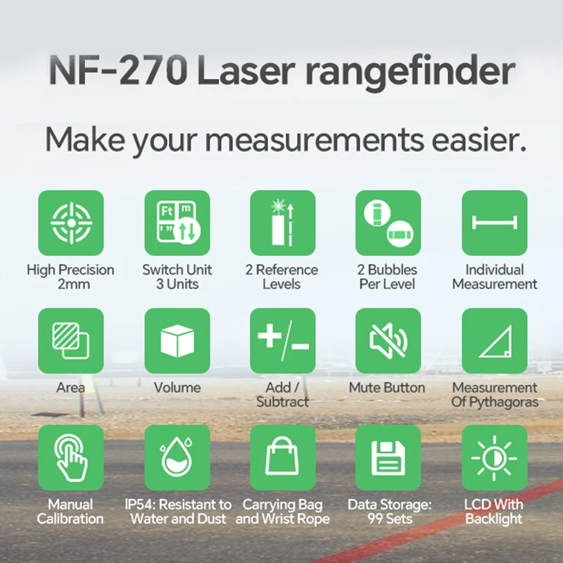 Laser Measure 230ft/70M Digital Laser Distance Meter 2 Bubble Levels laser ruler - Image 3 of 4