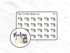 1448 Meeting Reminders Planner Stickers.