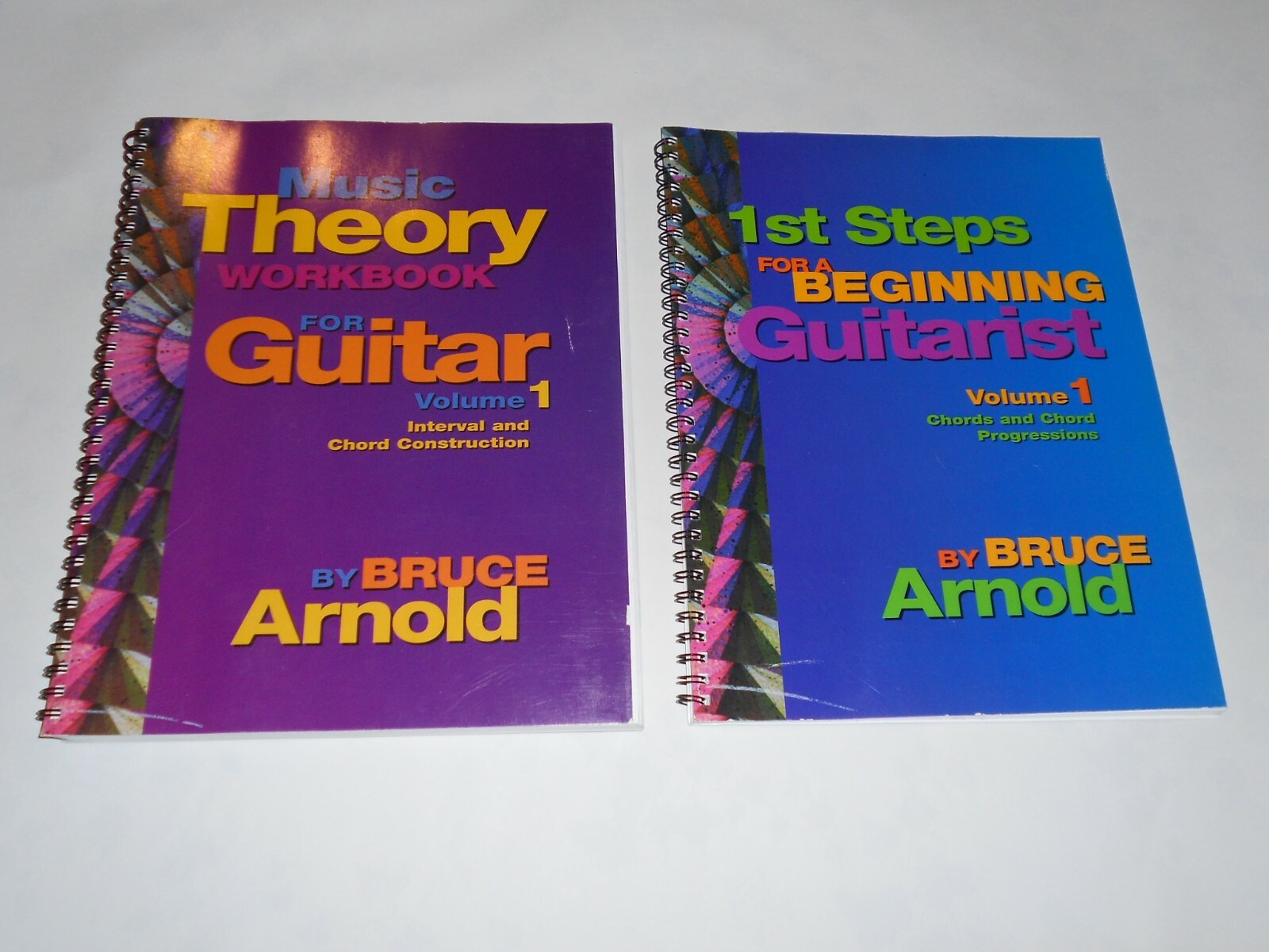 2 Guitar Learning Books MUSIC THEORY WORKBOOK & CHORDS PROGRESSIONS Bruce Arnold