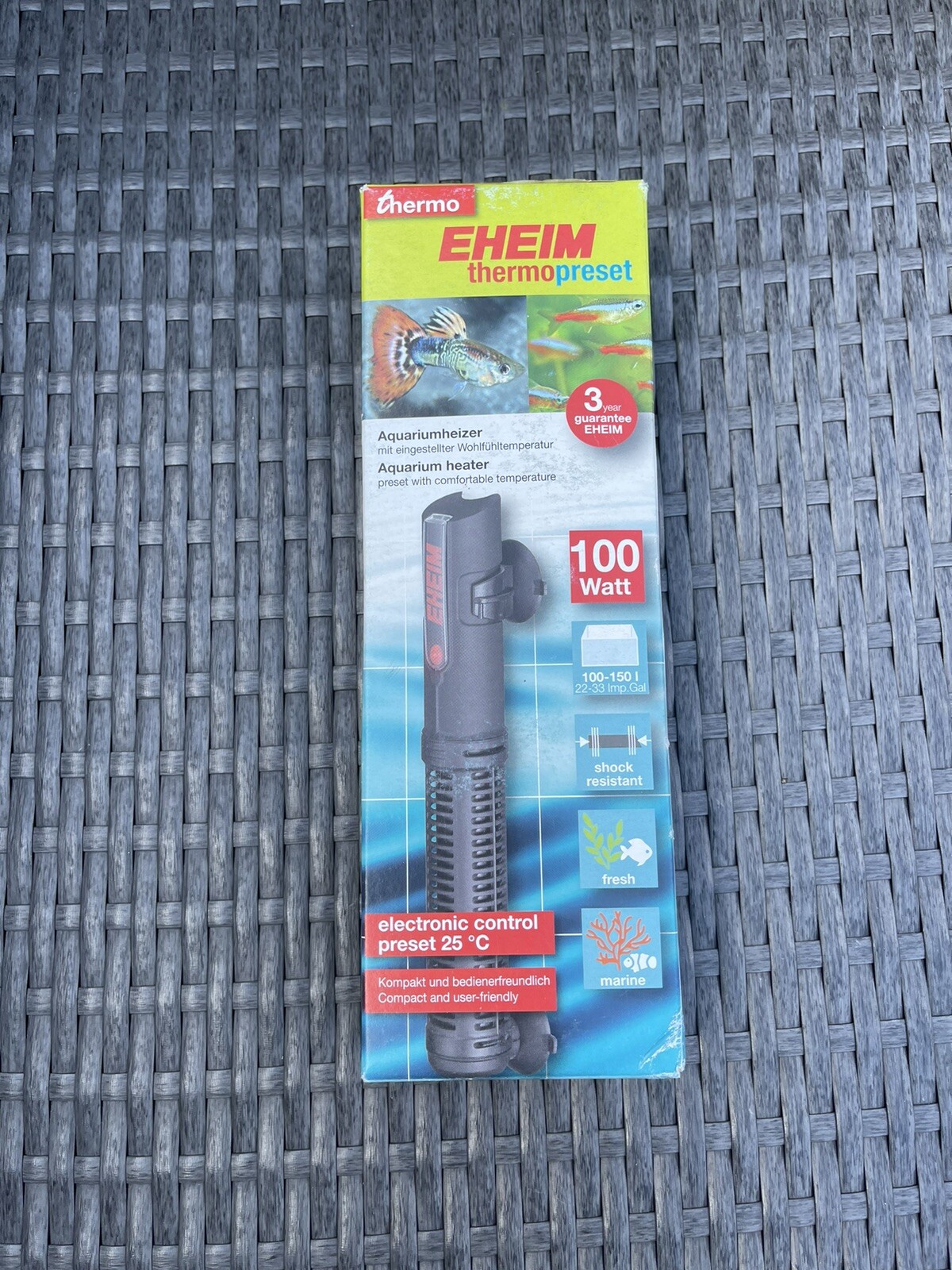 Eheim Thermopreset Aquarium Heater 100w Preset 25C Fish Tank