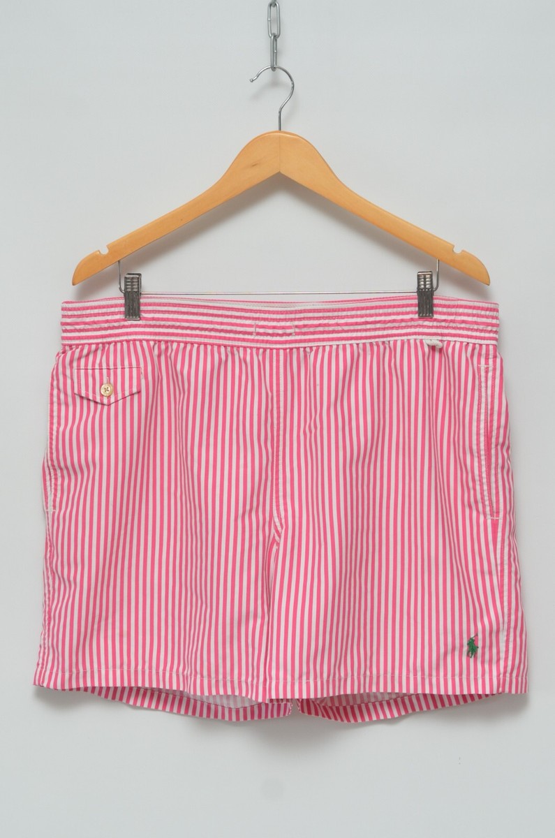 ハーフ・ショートパンツ Polo Ralph Lauren Pink Striped Swim Trunks Polo Ralph Lauren TRUNK Pink | BSTN Store