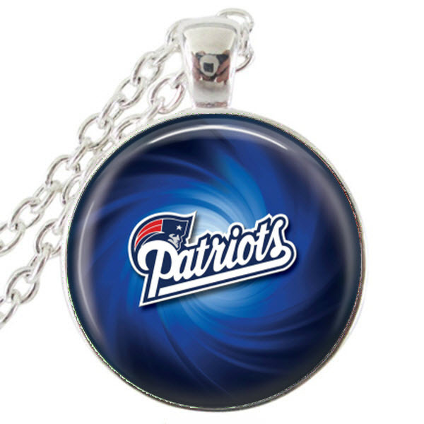 Pendentif Médaille New England Patriots, Argenté Avec Cadre, Neuf