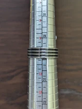 Stainless Steel Ring Band Ribbed Silver Tone Black Inlay Size 10 Classic Modern