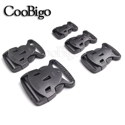 3/4''~2'' Plastic Black Skull Side Release Buckle Backpack Strap Luggage Parts