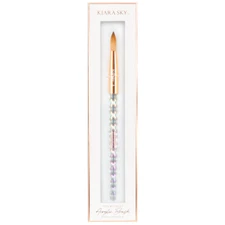 Kiara Sky Acrylic Nail Brush 100% Kolinsky #8 - Clear Handle