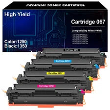 067 Toner Set 4 Color High Yield for Canon MF651CW MF653CDW MF654CDW MF656CDW