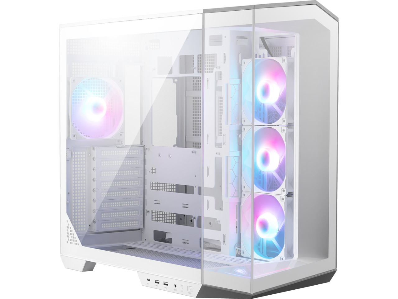 Игровой корпус MSI MAG PANO 100R PZ White Project Zero Mid Tower ATX закаленное стекло