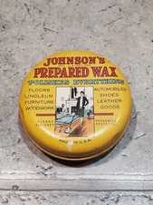 SC Johnson's  Prepared Automobile Wax Tin 1920 Polishes Everything Unopened 