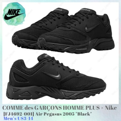 COMME des GARÇONS HOMME PLUS × Nike Air Pegasus 2005 FJ4692-001 Men's US3-14 NEW