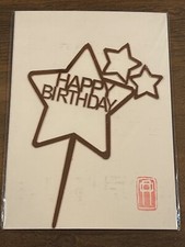 "Happy Birthday" Cake Topper, Decor Rose Gold Acrylic