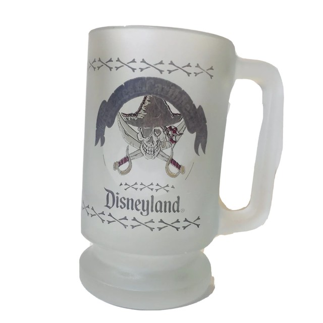 Disneyland Pirates Of The Caribbean Frosted Mug Beer Drinking Glass
