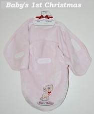 Blankets  Beyond Baby's 1st Christmas Plush Swaddle Bag Reindeer 0-3 Months