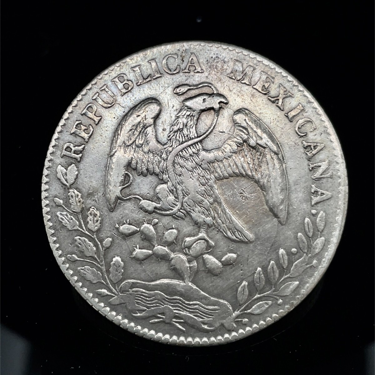 1884 Zs JS Mexico 8 Reales ZACATECAS Mint Libertad Cap & Rays