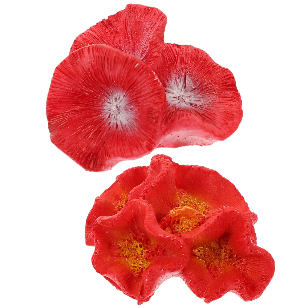 2 Pcs Aquarium Coral Decorations Fish Tank Landscaping Engaging