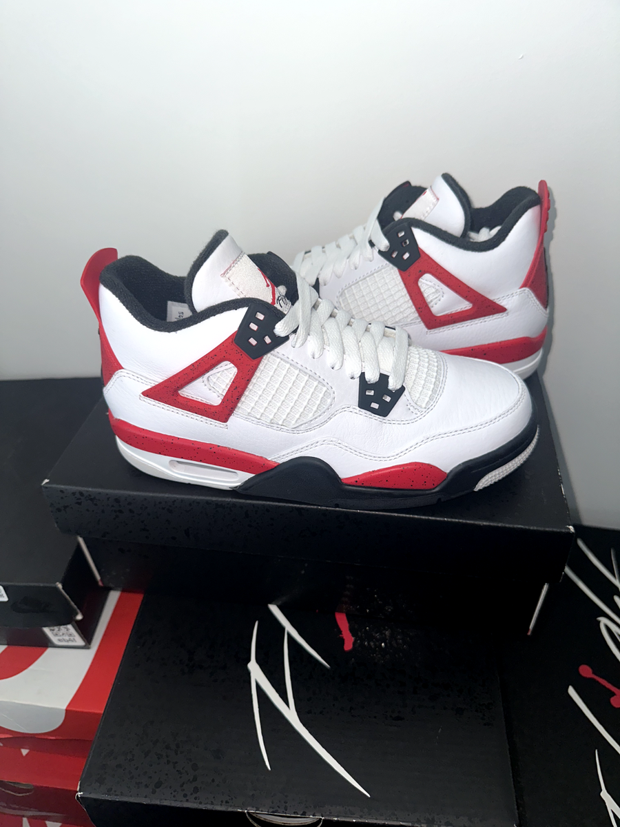 Nike Air Jordan 4 Retro Shoes Red Cement | eBay