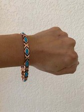 Turquoise Copper Magnetic Bracelet Restore Balance Energy Power Mothers Day Gift