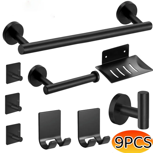 Bathroom Hardware Set Towel Racks for Bathroom Bathroom Sets Accessories Stainle - Picture 10 of 12