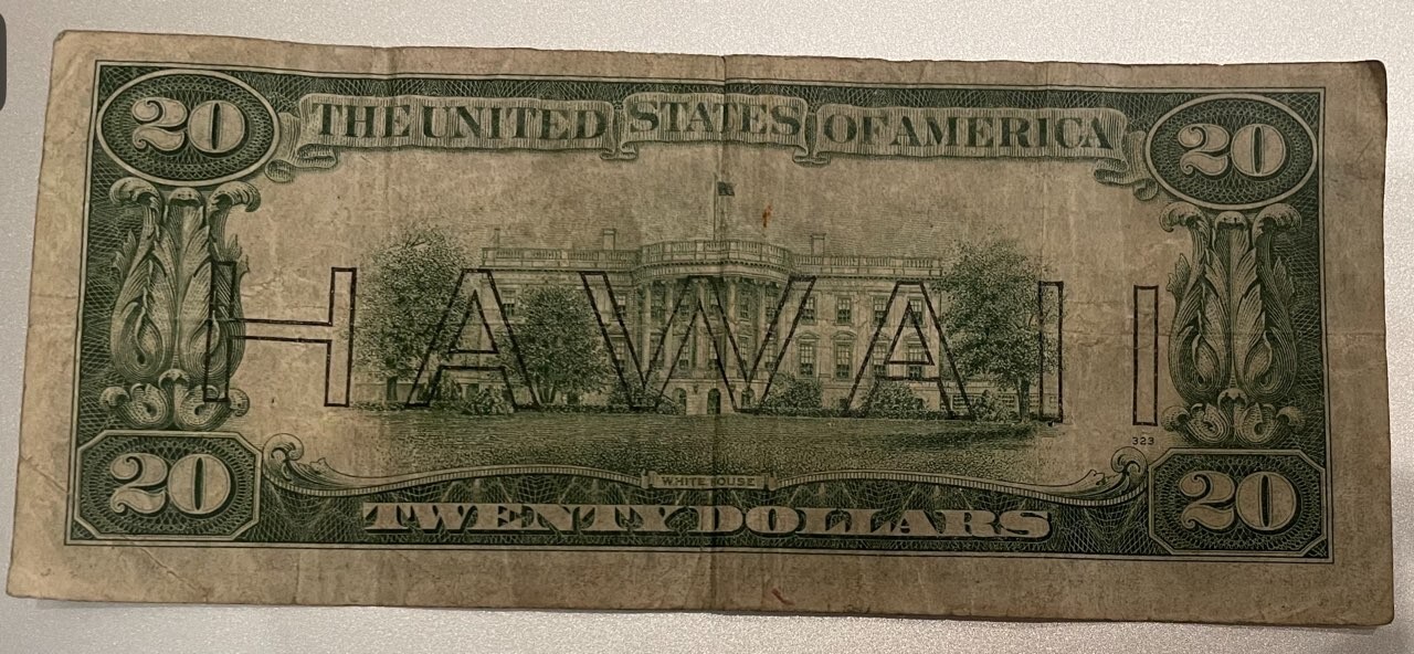 1934 A HAWAII Twenty Dollar Bill 20 Federal Reserve Note Brown Seal eBay