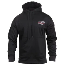 Rothco 2066 Thin Red Line Concealed Carry Hoodie Tactical CCW Black