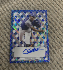 2022 Leaf Metal Perfect Game Blue Charlee Soto Auto Autograph RC 1/8 TWINS