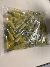 100 Yellow Heat Shrink Male BULLET Crimp Connectors AWG 12-10