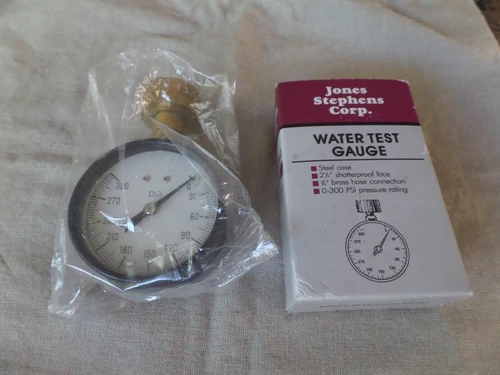 BRAND NEW! 300 PSI Water Test Gauge Part No J66-300 Jones Stephens Corp. - Picture 1 of 3
