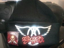 AEROSMITH Classic Rock Band BLACK BEANIE HAT - MINT CONDITION / RARE