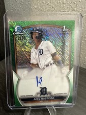 2023 Bowman Chrome Abel Bastidas green shimmer Refractor Auto 10/99 Tigers