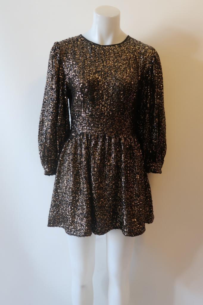 black and gold zara dress ZARA NWT WOMAN RUFFLED FOIL MINI DRESS GOLD | 3564/204