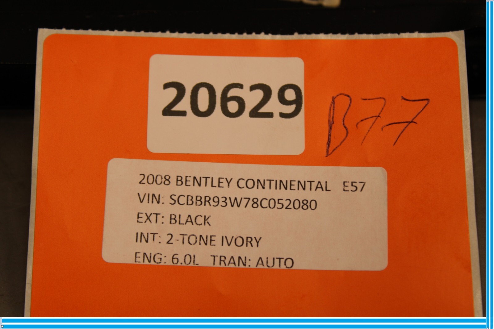 Bentley Continental 2006-2012 Front Right Pillar cover Black