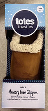 Totes Toasties Memory Foam Cognac Men's Size Medium 8-9 Slippers New