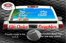 Beach Scene Toes In The Water Rear Window Graphic Decal Sticker Truck Car