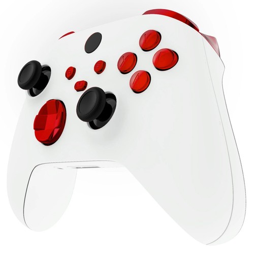 Xbox Series X / S Controller Chrome Red Full Button Replacement Kit ABXY Dpad - Picture 2 of 7