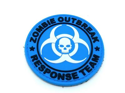 Zombie Outbreak Response Team Biohazard Blau PVC Klett Emblem Abzeichen  